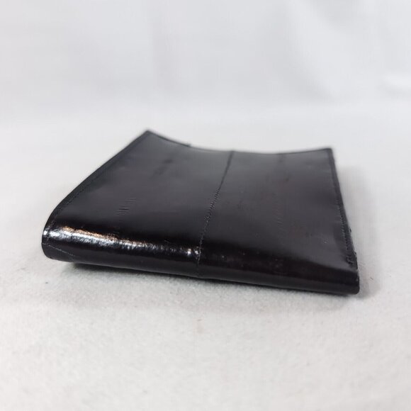 Vintage Genuine Eel Skin Wallet Made in Korea Dark Red Burgundy Bifold Leather - Picture 9 of 10